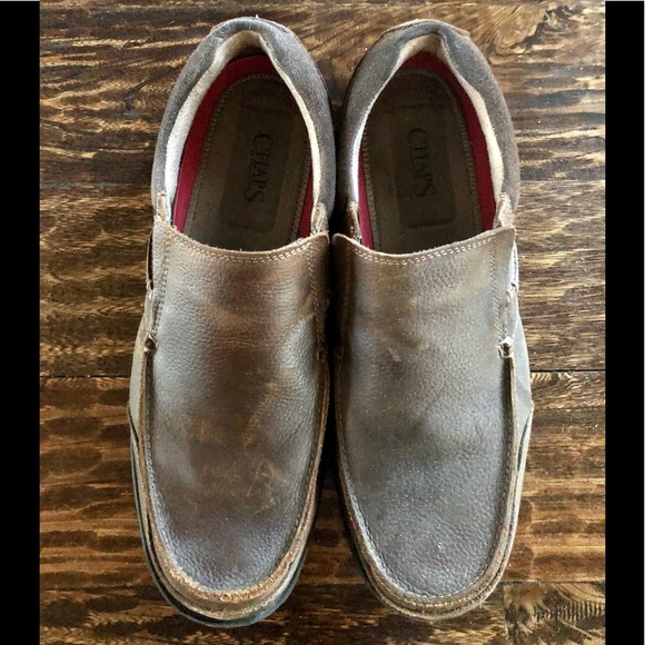 Chaps Other - ❌SOLD❌ Chaps Brown Leather Loafer Shoes - Size 13 (EUC)